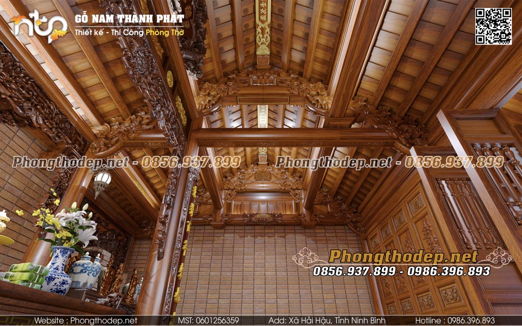 Hệ khung vì kèo căn nhà gỗ truyền thống